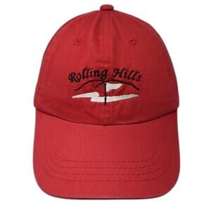 Rolling Hills Slideback Baseball Cap Red One Size Adjustable 6 Panel Town Talk
